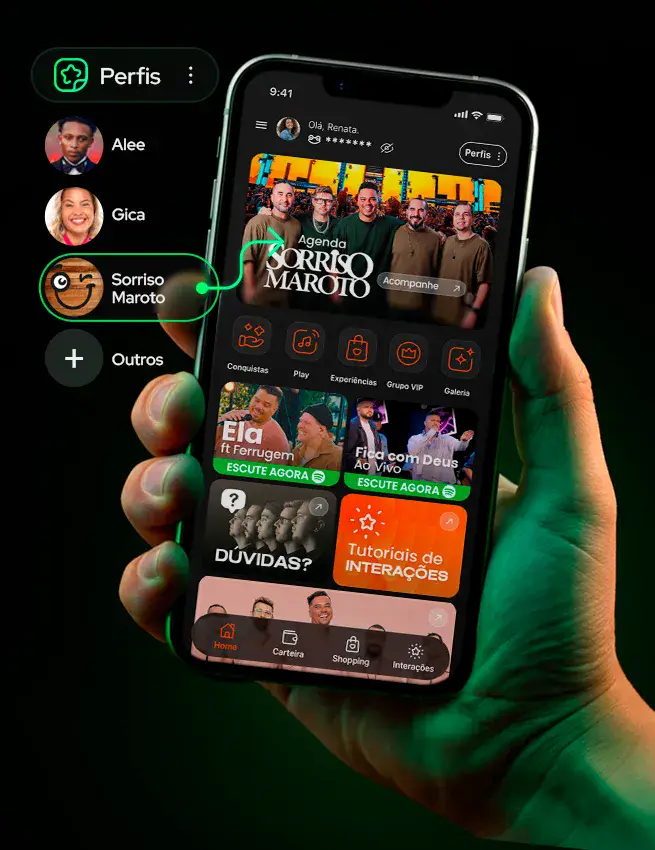 Brand profile app inside the Wibx Hub, next to the Wallet Business admin panel
