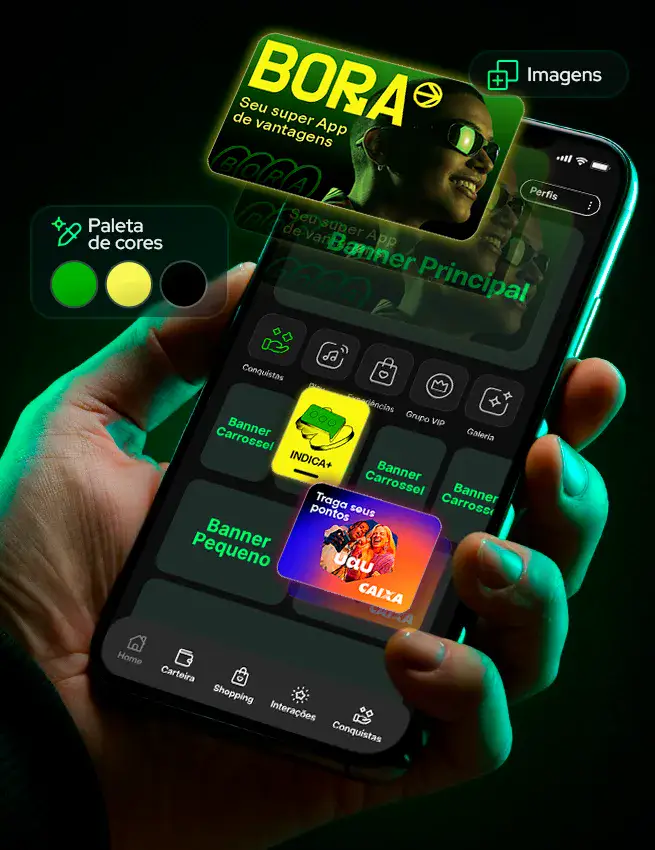 Whitelabel app with the client's brand, published on the stores, next to the Wallet Business panel